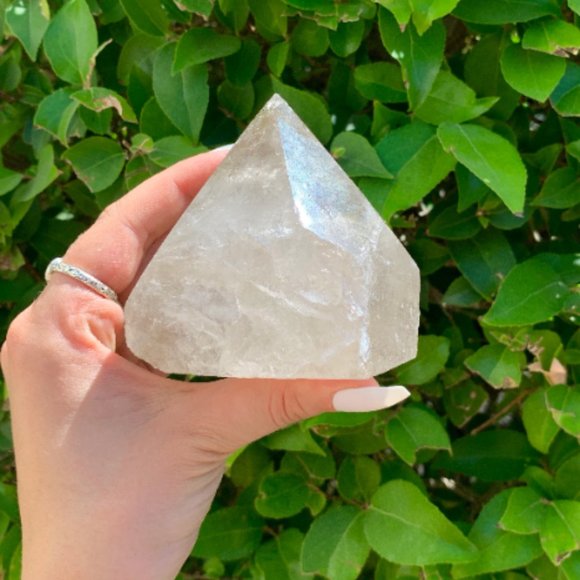 Mystical Light Smoky Quartz Polished Point, Root chakra, Unique Art, Boho Decor - Picture 5 of 7